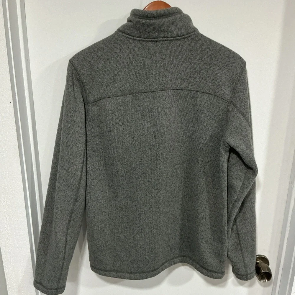 The North Face Gray 1/4 Zip-Up Sweater Fleece Pullover Jacket Medium, Cabincore